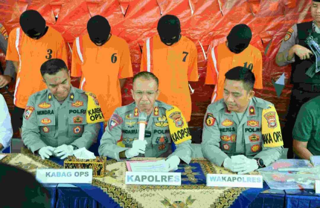 Polres Tubaba Gelar Press Release Hasil Operasi Sikat Krakatau Tahun