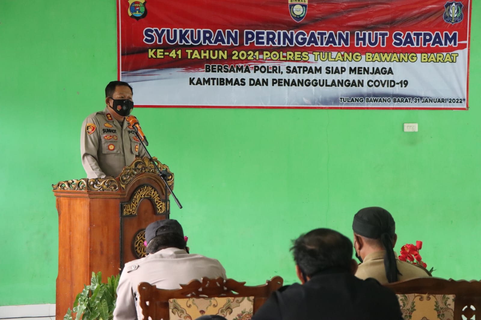 Kapolres Tubaba Memimpin Syukuran HUT Satpam ke-41