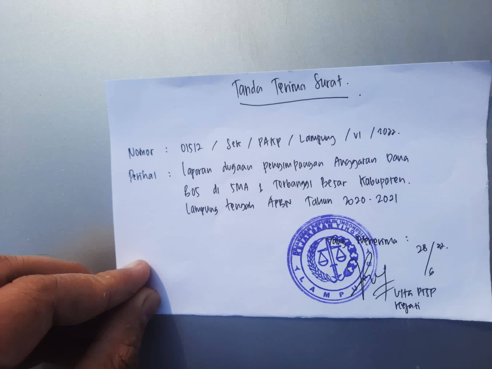 LSM PAKP Lampung Minta Kejati Tetapkan Tersangka Dugaan Korupsi BOS SMAN-01 Terbanggi Besar