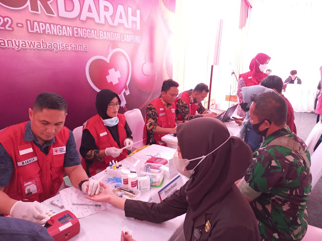 504 Warga Bandar Lampung Donorkan Darah di Lampung Begawi 2022