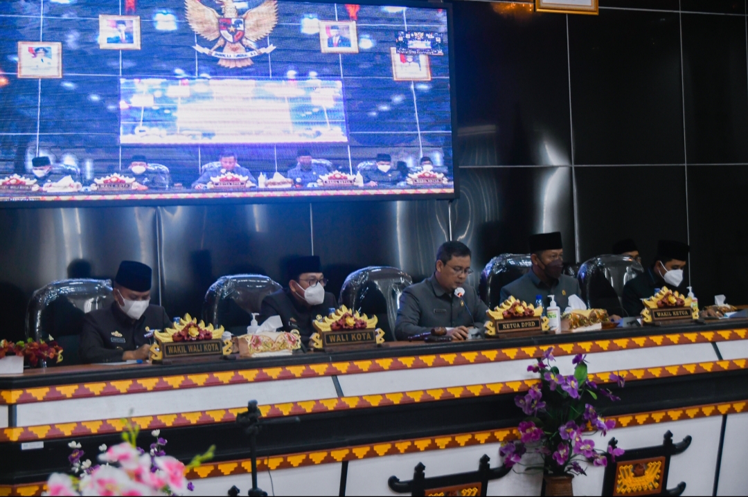 DPRD Kota Metro Menggelar Sidang Paripurna terhadap Raperda Pertanggungjawaban Pelaksanaan APBD Tahun 2021