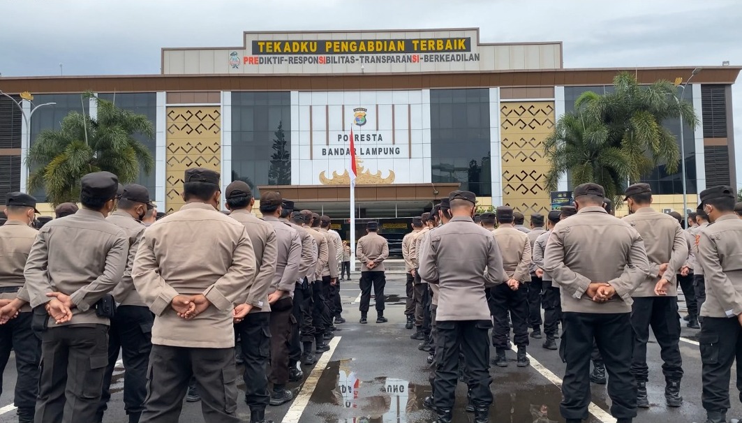 Apel Pengecekan Kesiapan Tim Dalmas dalam menghadapi Pengamanan Pemilu 2024