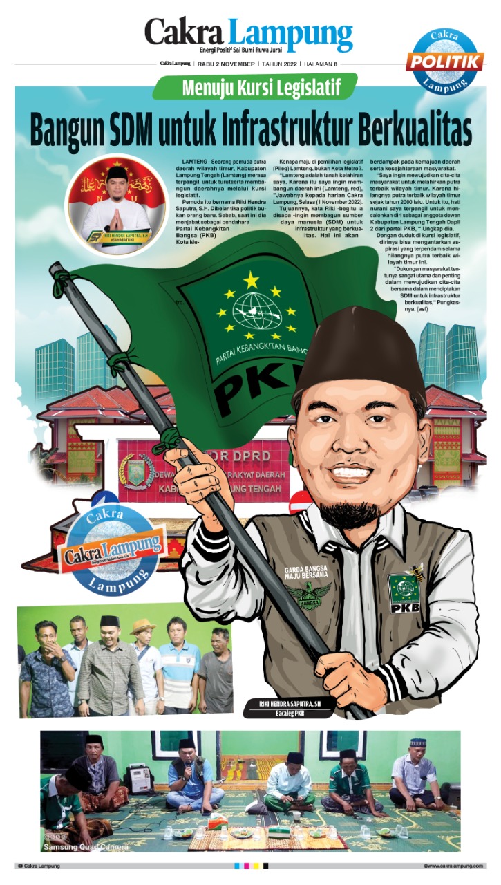 Riki : Saya Ingin Membangun SDM untuk Infrastruktur Berkualitas