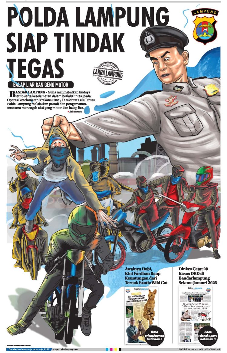 Polda Lampung Siap Tindak Tegas Balap Liar dan Geng Motor