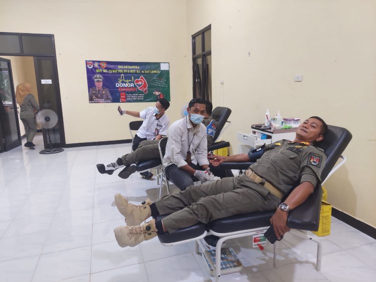 HUT Satpol PP ke-73 dan HUT Sat-Linmas ke-61 Gelar Donor Darah