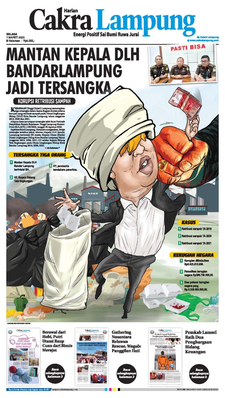 Mantan Kepala DLH Bandarlampung Jadi Tersangka