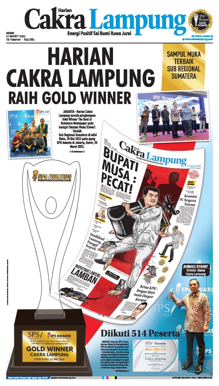 Harian Cakra Lampung Raih Gold Winner