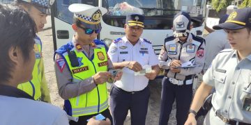 Persiapan Mudik Lebaran, Satlantas Polres Mesuji dan Dishub Gelar Ramp Chek Angkutan Umum