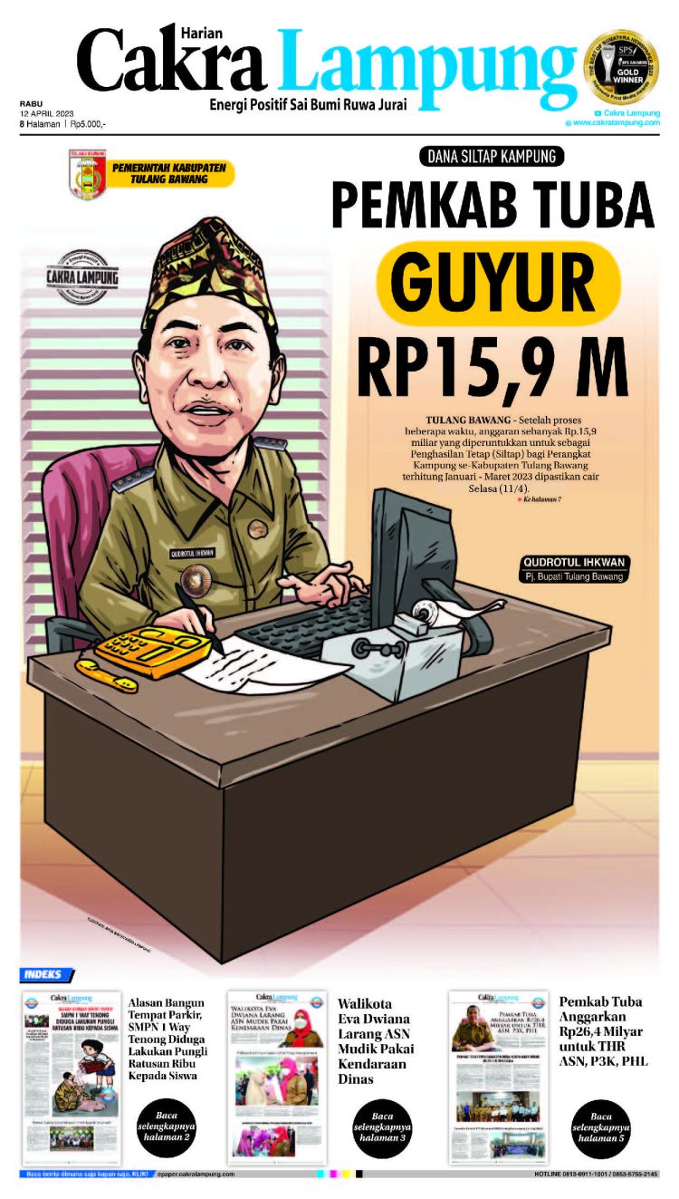 Dana Siltap Kampung, Pemkab Tuba Guyur Rp15,9M