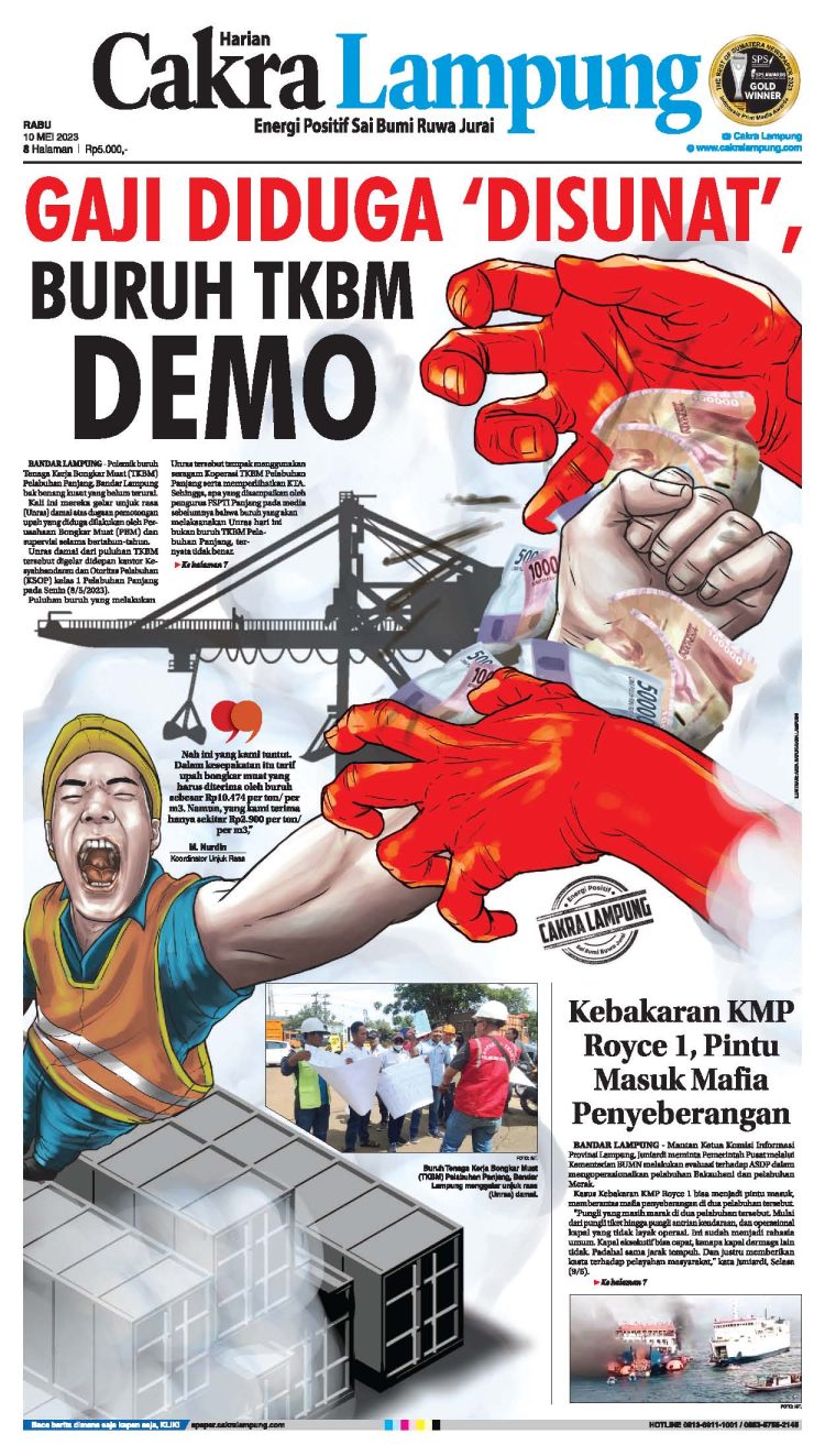 Gaji Diduga “Disunat”, Buruh TKBM Demo