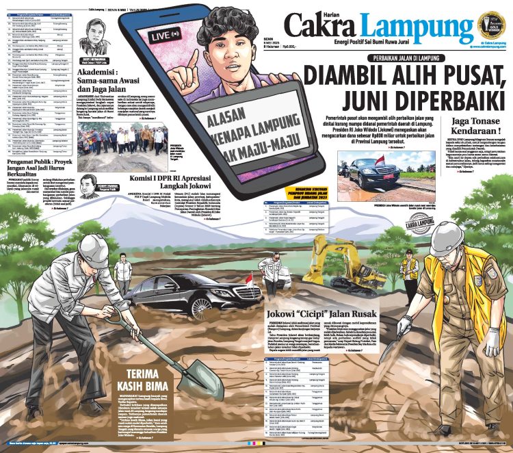 Perbaikan Jalan Di Lampung Diambil Alih Pusat