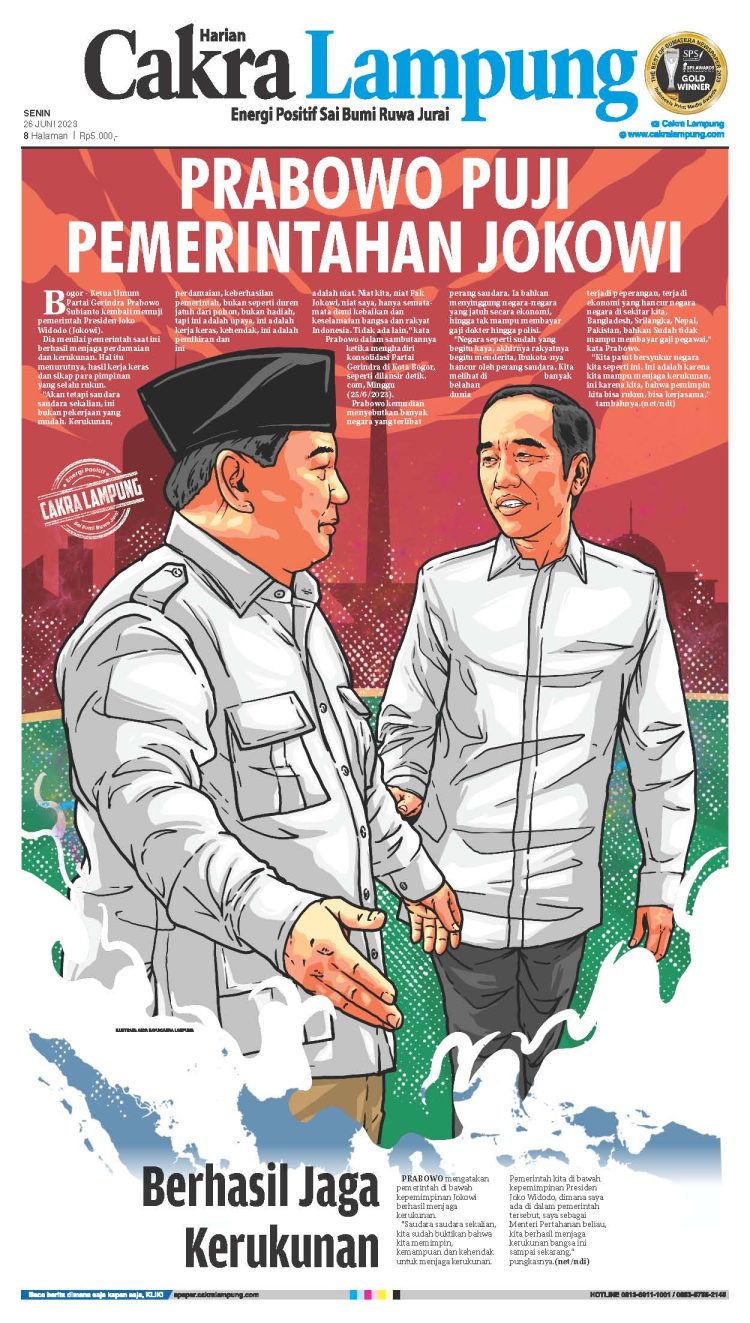 Prabowo Puji Pemerintahan Jokowi