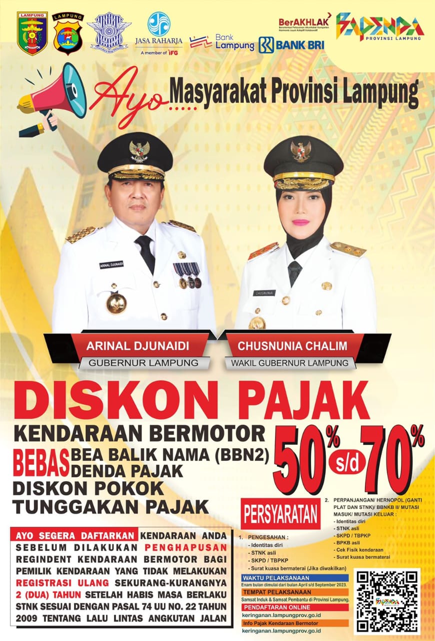 Diskon Pajak Kendaraan Bermotor – Cakra Lampung