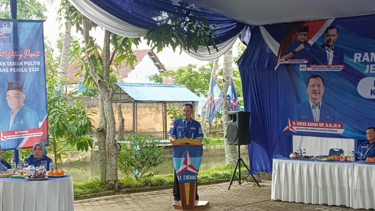 Ketua DPC Demokrat Pesawaran Aries Sandi Targetkan 8 Kursi di Pileg