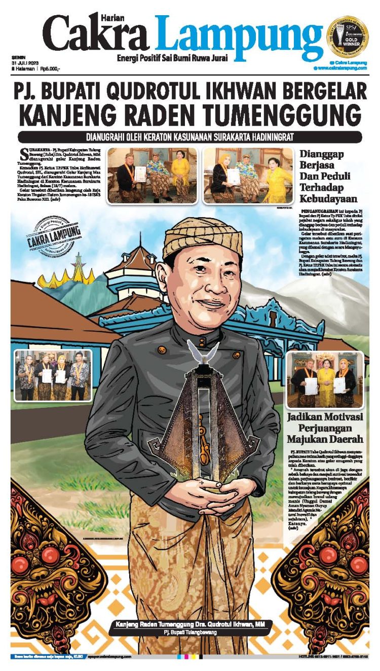 Pj. Bupati Qudrotul Ikhwan Bergelar Kanjeng Raden Tumenggung