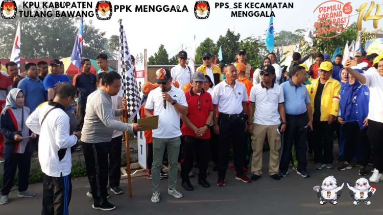 Dalam Rangka Kirab Pemilu 2024, KPU Tuba Gelar Jalan Sehat
