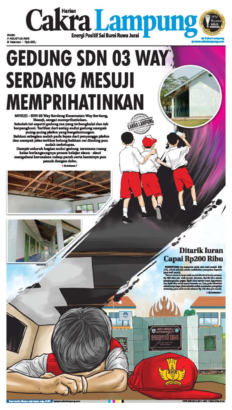 Gedung SDN 03 Way Serdang Mesuji Memprihatinkan
