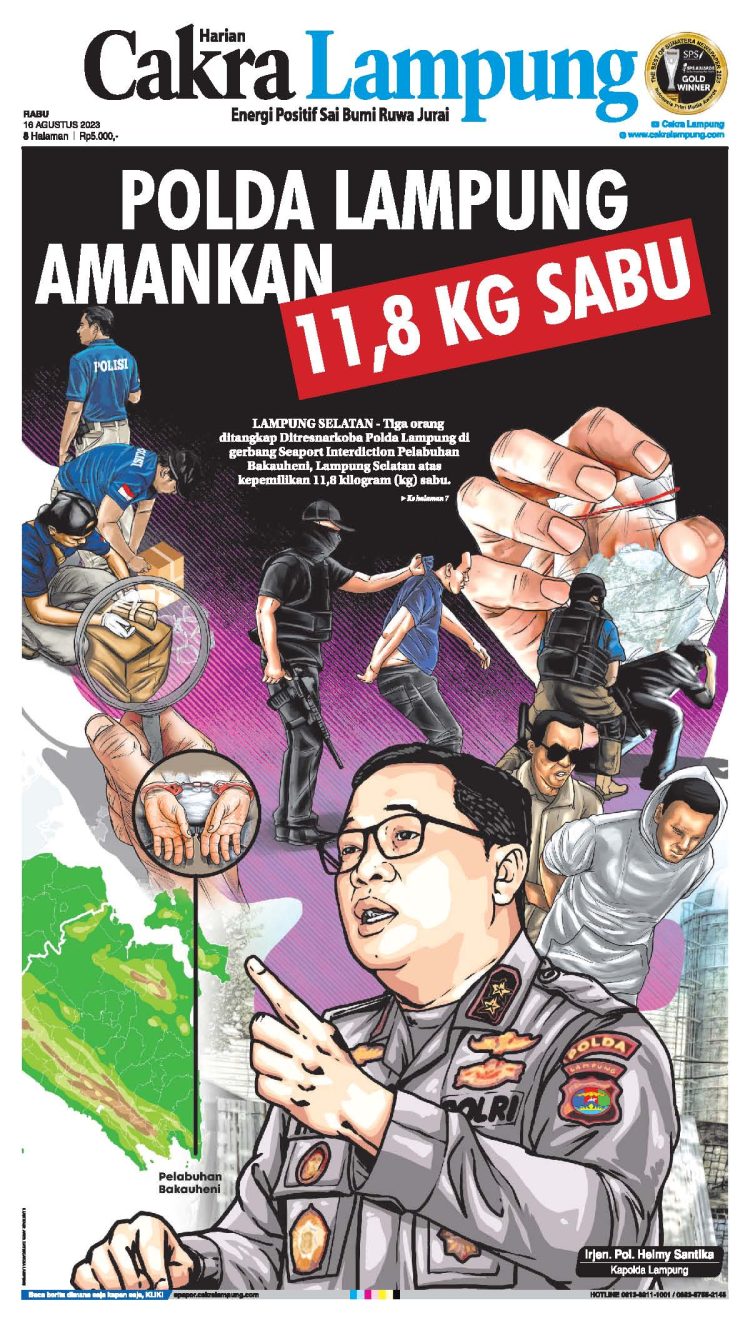 Polda Lampung Amankan 11,8Kg Sabu