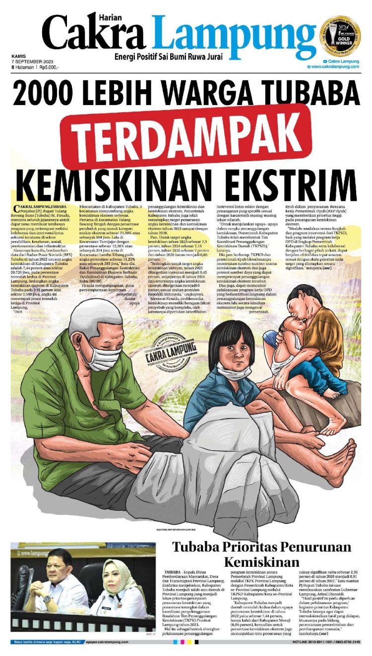 2000 Lebih Warga Tubaba Terdampak Kemiskinan Ekstrim