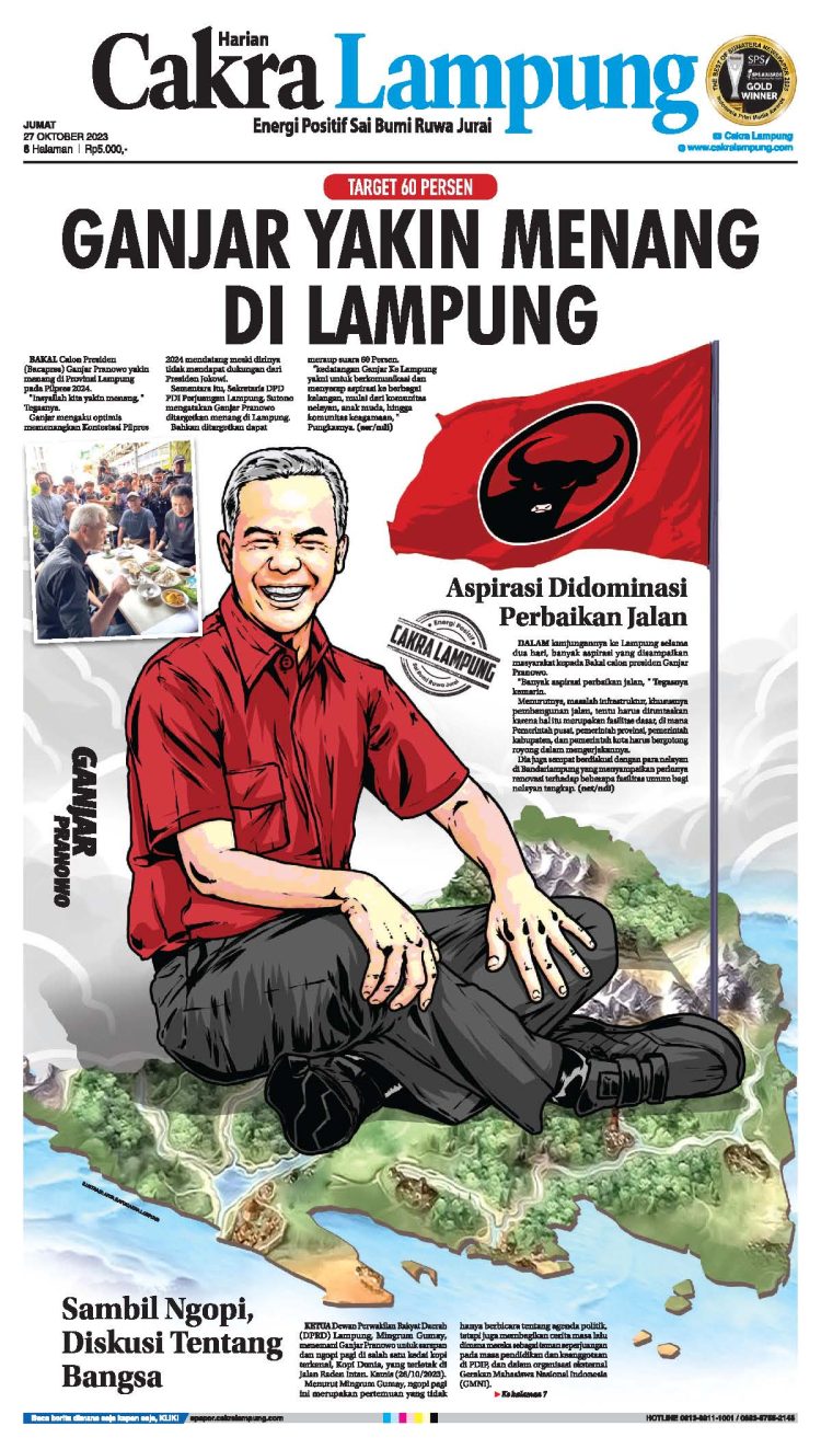 Ganjar Yakin Menang di Lampung