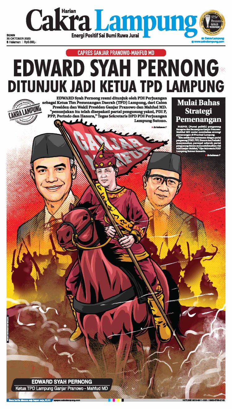 Edward Syah Pernong Ditunjuk Jadi TPD Lampung