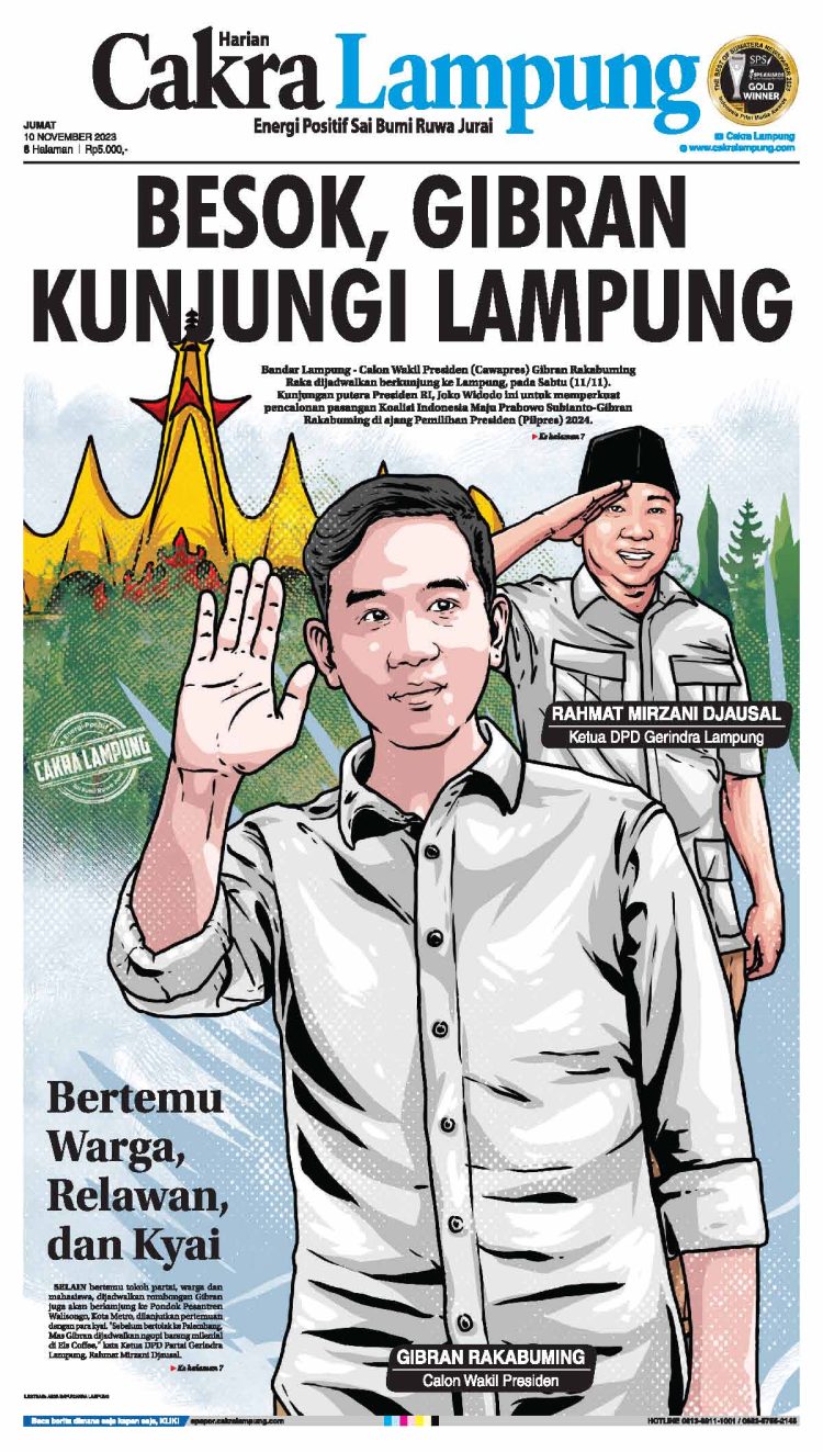 Besok, Gibran Kunjungi Lampung