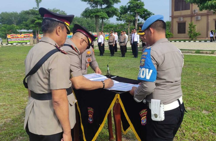 Kapolres Ndaru Istimawan Pimpin Sertijab Kabag Kasat Dan Kapolsek Di Mapolres Tubaba