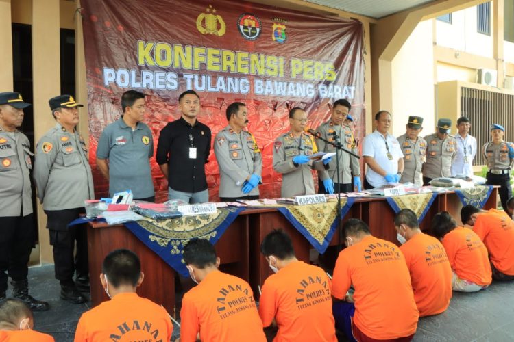 Kapolres Tubaba Pimpin Gelar Konferensi Pers Akhir Tahun 2023