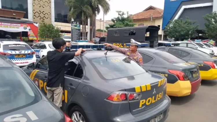 Instruksi Kapolri, Polresta Bandar Lampung Tutup Lampu Rotator Randis