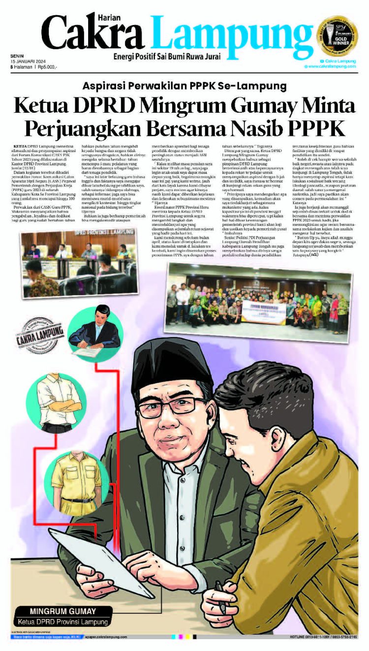 Ketua DPRD Mingrum Gumay Minta Perjuangkan Bersama Nasib PPPK