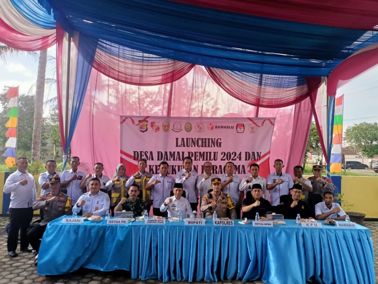 Desa Abung jayo, Launching Damai Pemilu 2024