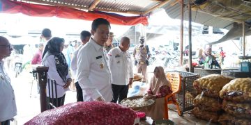 Hari Kedua Ramadan, Pj.Bupati Pringsewu Lampung Monitoring Harga Kebutuhan Pokok di Pasar