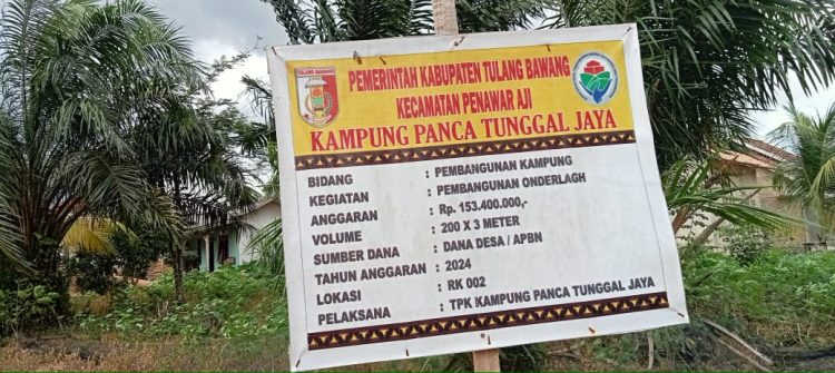 Karyadi Kakam Panca Tunggal Jaya tantang Inspektorat dan DPMKK untuk Cek RAB dan pembangunan jalan Onderlagh.