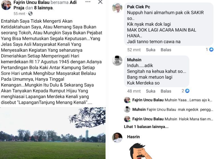 Kecamatan Belalau Tidak Ada Kegiatan Pertandingan Bola Kaki Antar Pekon, Warga Tuliskan Cuitan Menohok di Sosmed