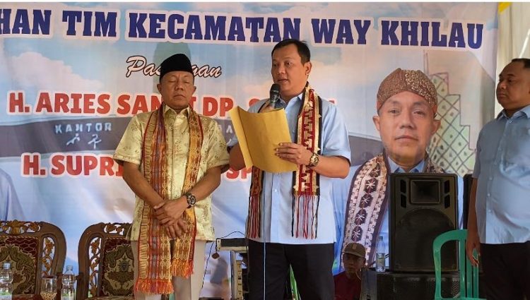 Pilkada Pesawaran, Pasangan Aries Sandi- Supriyanto Janji Tuntaskan Masalah Air Bersih