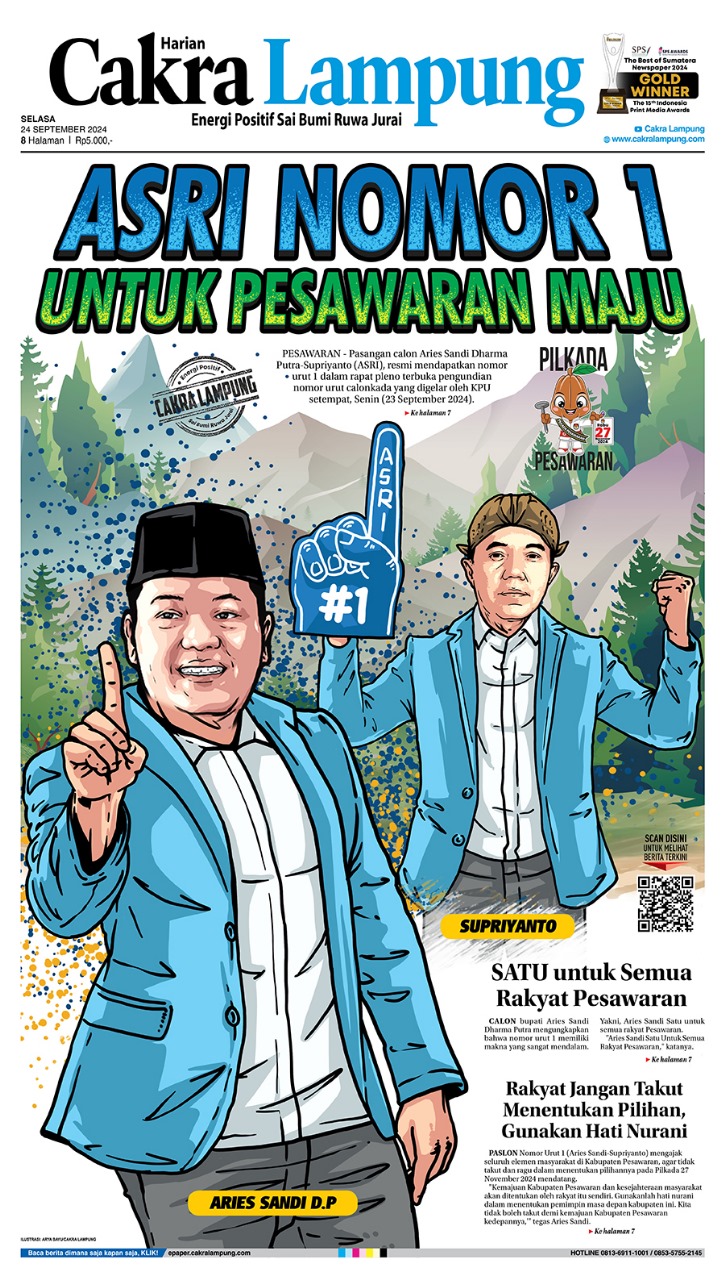 ASRI Nomor 1 Untuk Pesawaran Maju