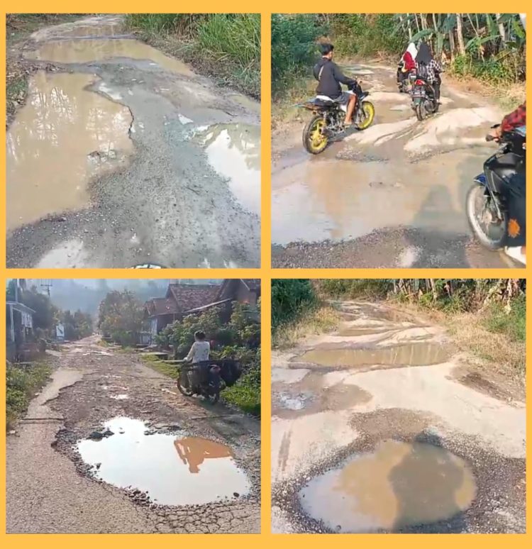 Miris, Jalan Rusak Parah Di Marga Punduh Pesawaran Tak Kunjung Diperbaiki