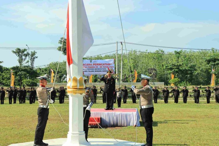 Polres Tubaba Gelar Upacara Peringatan Hari Sumpah Pemuda ke-96 Tahun 2024