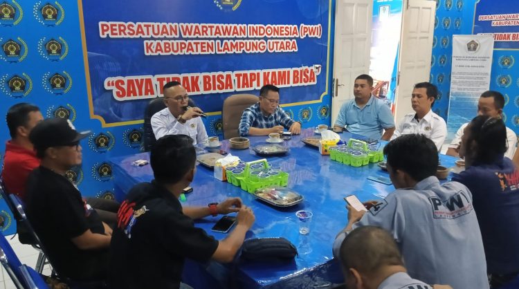 Polres Lampung Utara Kunjungi Markas PWI Edukasi Soal Kamtibmas