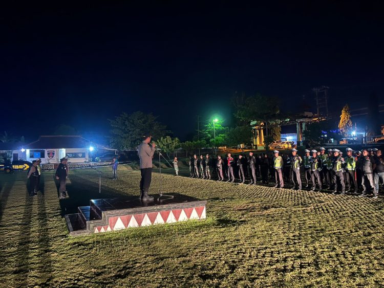 Masa Tenang Pilkada 2024, Polres Lampung Utara Patroli Skala Besar