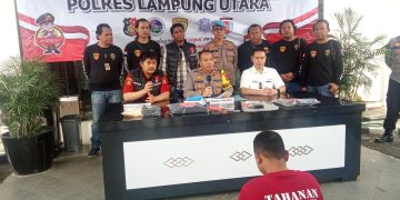 Polres Lampung Utara Tangkap Mantan Security Kantor Pajak Pratama Kotabumi