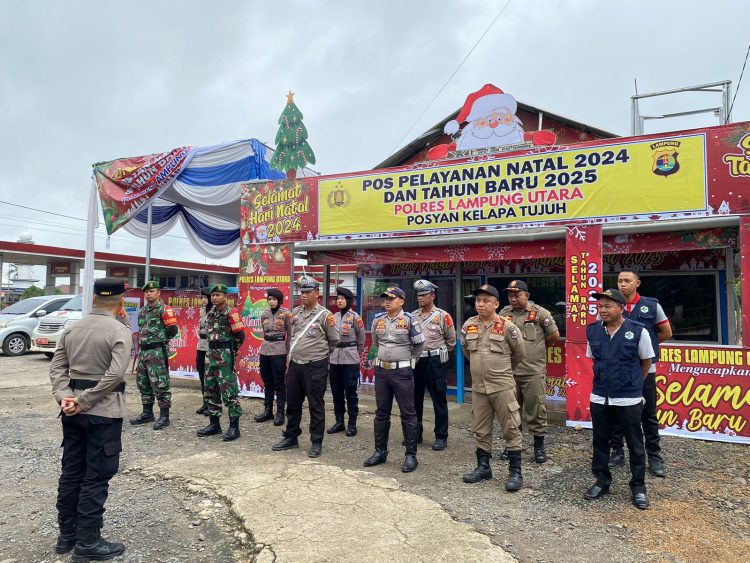 Polres Lampung Utara Siagakan Personel Di Pos Yan Dan Pos Pam