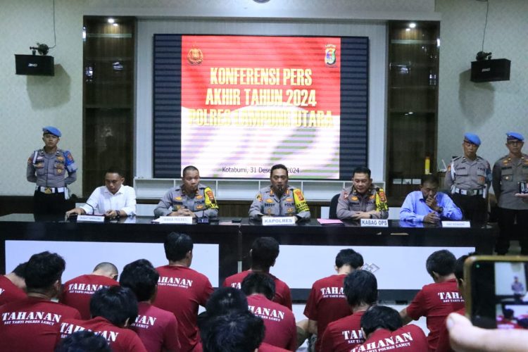 Kapolres Sampaikan Capaian Kinerja Polres Lampung Utara Sepanjang 2024