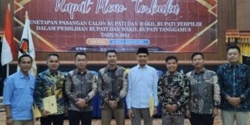 KPU Tetapkan Pasangan Moh. Saleh Asnawi dan Agus Pemenang Pilkada Tanggamus