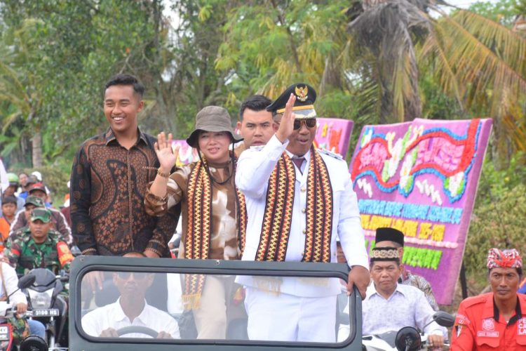 Baru Dilantik, Masyarakat Lampung Tengah Antusias Sambut Kedatangan Wabup I Komang Koheri