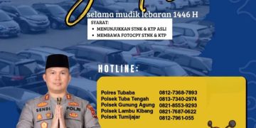 Polres Tubaba Buka Layanan Penitipan Kendaraan dan Barang Berharga Bagi Pemudik