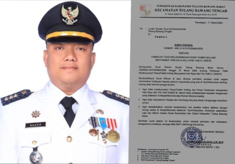 Sambut Idul Fitri 1446.H Camat Achmad Nazaruddin Himbau Tidak Melaksanakan Pawai Takbir Keliling