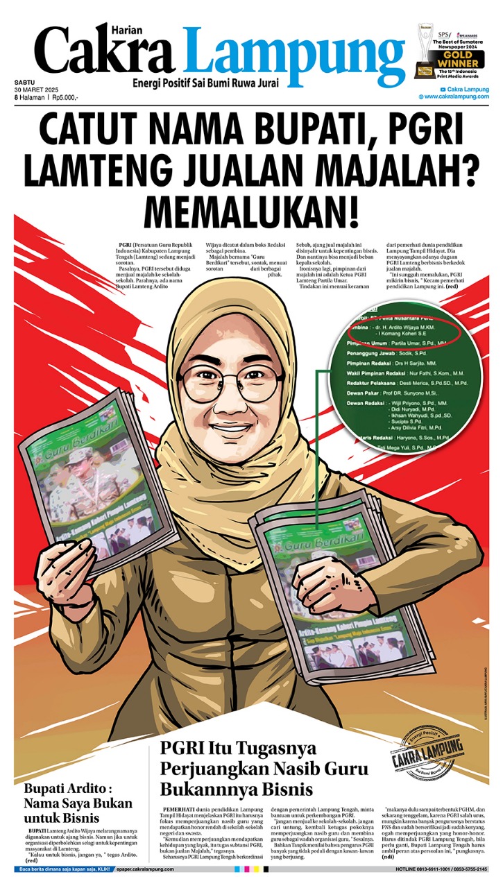 Catut Nama Bupati, PGRI Lamteng Jualan Majalah? Memalukan!