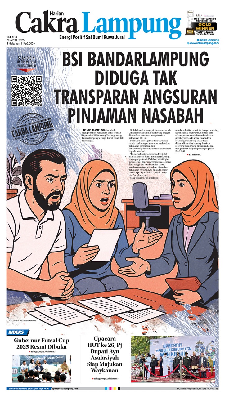 BSI Bandarlampung Diduga Tak Transparan Angsuran Pinjaman Nasabah