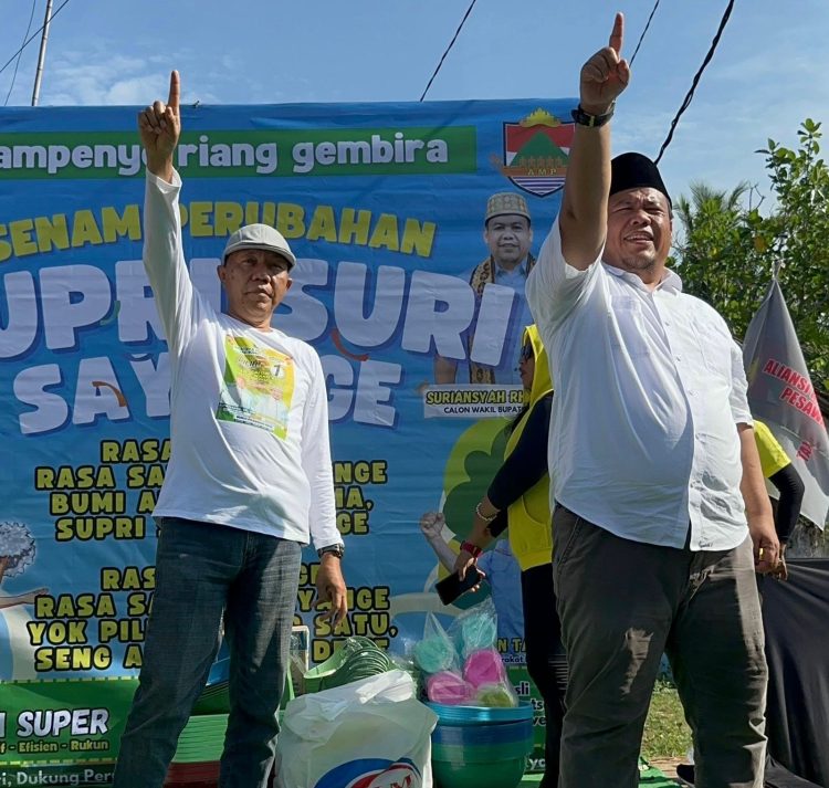 Kampanye Riang Gembira, Paslon SUPER Ajak Warga Senam Bersama
